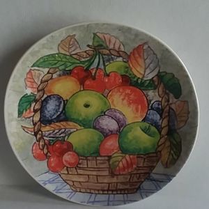 Lazzaro Porcelain Hand-painted Fruit Plate
